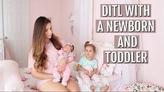 DAY IN THE LIFE WITH A NEWBORN AND TODDLER!