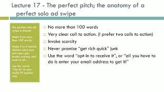 The perfect pitch; the anatomy of a perfect solo ad swipe