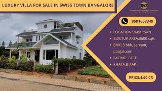 3BHK Luxury Villa for Sale in Swisstown Bangalore/ call: 9591608349