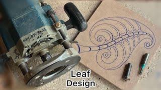 How to Carve a Beautiful Leaf in Wood: A Step by Step Carving Guide//Router Machine