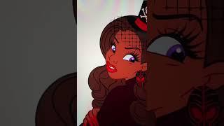 Tiana transforms in Dr Facilier #disney #transformation #cartoon #glowup #art #digitalart