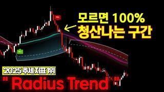 트레이딩뷰 지표뜯기모르면 100% 청산나는 구간, Radius Trend 실전 적용, 볼린저밴드? rsi? 그냥 300배 좋음