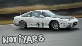 Violent high-speed drifting at Ebisu Circuit