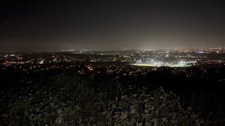 Turtle Rock Irvine Ca, Night Hike City Lights (4k)