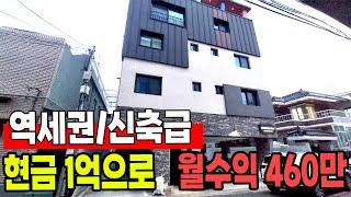 “신축에 가까운 역세권 4층 다가구, 실투자금 0원으로 월수익 460만원 이상까지 가능할까?