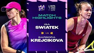 Iga Swiatek vs. Barbora Krejcikova | 2024 WTA Finals Riyadh Group Stage | Match Highlights