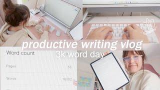 3K NANROWRIMO WORD DAY  productive morning writing vlog, hitting word count goals