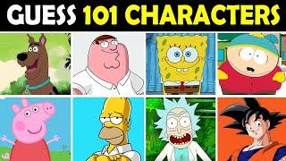 Guess the 101 Cartoon Characters