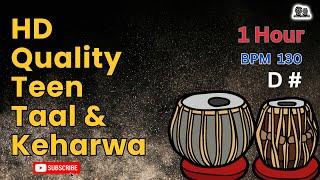 Morning Riyaz Teentaal with Tanpura  Scale D# BPM 130  Taalmala Tabla Studio