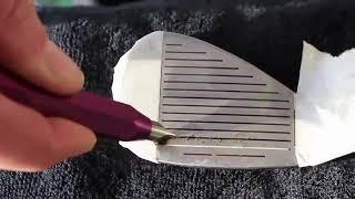 Repair your grooves using the GrooveFix golf groove sharpener