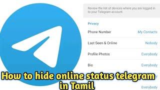 How to hide telegram online status in tamil