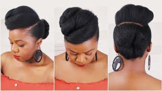 Simple & easy natural hairstyles on natural hair