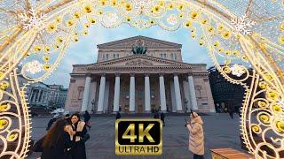 Walking Tour 4K | Bolshoi Theatre, Kuznetsky Most, Moscow, Russia 