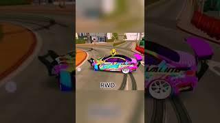 FWD vs RWD vs AWD in Pro Drifting #carparkingmultiplayer #gaming #cpm #SHORTS #car