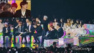 Idols react to the failed speech of TAEHYUNG @2018 MMA