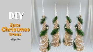 ЁЛОЧКИ ИЗ ДЖУТА СВОИМИ РУКАМИDIY CHRISTMAS TREES⭐️