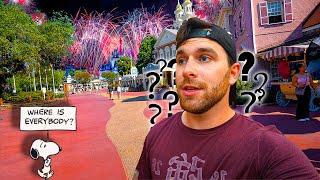 SLOW July 4th At Disney World.. Great LOW Crowds Day, Special Magic Kingdom Fireworks!