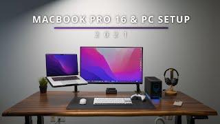 My Ultimate MacBook Pro 16 & PC Desk Setup!