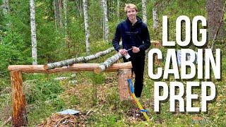 I Built A Debarking Station For My Log Cabin | Off Grid Island Ep.13