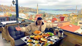 فطرت باشهر مكان باسطنبول مطل على المدينة بالكامل -السعر صدمة !!! Breakfast istanbul