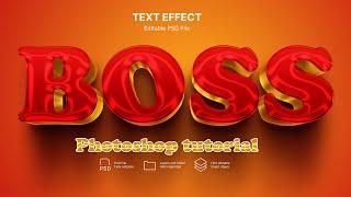 Editable 3D Text Effect in Photoshop Tutorial  #355 || 3D photoshop