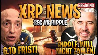 ️ XRP Ripple NEWS ️ Countdown bis 6. Oktober Ripple vs. SEC – Ripple will nicht an SEC zahlen