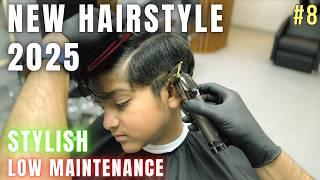 Stylish Low-Maintenance Haircut for Boys ‍️ NEW HAIRSTYLE 2025