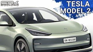 2025 Tesla Model 2 Hatchback Concept - Rendering | SRK Designs