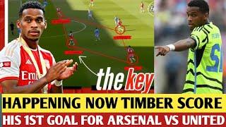 Jurrien Timber: A Super Defender's First Goal for Arsenal Against Manchester United