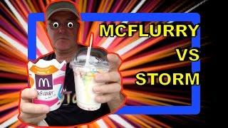 McDonalds vs Burger King (Hungry Jacks) | MCFLURRY vs STORM | M&M's