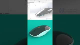 PC Mouse Design in SOLDIWORKS  #solidworks3dexperence #solidworks #surface #surfacemodeling