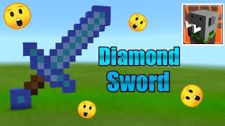 Craftsman: building craft Pixel Art Diamond sword ️ Easy tutorial