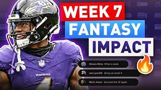 NFL Week 7 Reactions + Injuries | Early Week 8 Waiver Wire & Fantasy Football Advice (2024)