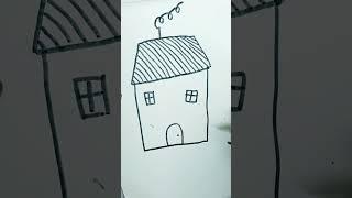 house drawing #shorts #lastminutetips #arts #satisfyingvideo #learningworld