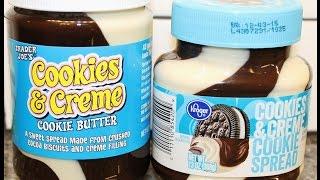 Trader Joe’s Cookies & Crème Cookie Butter vs Kroger Cookies & Crème Cookie Spread