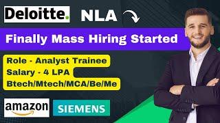 Deloitte NLA Biggest Hiring Out | deloitte off campus 2025 | 2025 batch hiring off campus