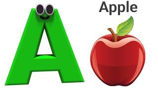 The ABC Phonic Song - Toddler Learning Video : "A is for Apple a a Apple, B is for Baby b b Baby"