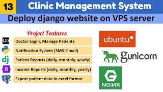 How To deploy Django with Postgres, Nginx, and Gunicorn on Ubuntu||Clinic management system