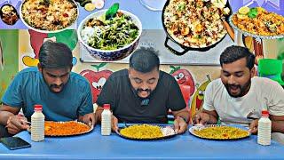 Paneer Biryani, Veg Biryani, Hayderabadi Biryani Eating Challenge |Amit Rajput