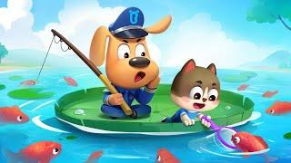 Fishing Adventure  | Safety Tips | Cartoons for Kids | Sheriff Labrador