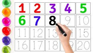 123 Number | 123 Number Names | 1 To 20 | 123 learning for kids | Counting Numbers, 123 Song, 1234