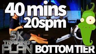 Indoor Rowing Workout - RowAlong 5K Plan Prologue Workout - 40mins at 20spm