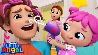 Jill's Hair Salon - Experiment with Dad | Little Angel Kids Songs & Nursery Rhymes