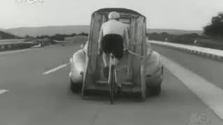 José Meiffret 300SL Weltrekord auf Fahrrad 1963