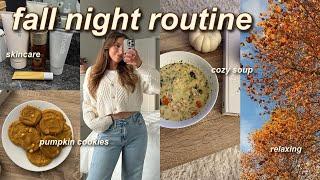 COZY FALL NIGHT ROUTINE  cooking soup, skincare, relaxing, & more! (autumn evening at home) 2024