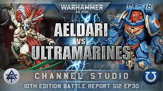 Craftworld Aeldari vs Ultramarines Space Marines Warhammer 40K Battle Report 10th Edition 2000pts