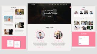 Wedding & Wedding Planner Website using Html Css Jquery - Demo Video