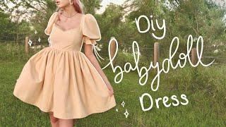 DIY Babydoll Puff Sleeve Dress From a Sheet! | Pattern Available | Full Tutorial