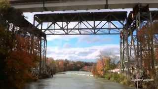 Burgoyne Bridge Demolition, view of section over Twelve Mile Creek