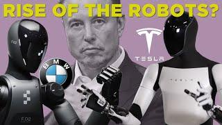 Amazing! Humanoid robots start work at BMW & Mercedes. Is Elon Musk losing the AI tech race?